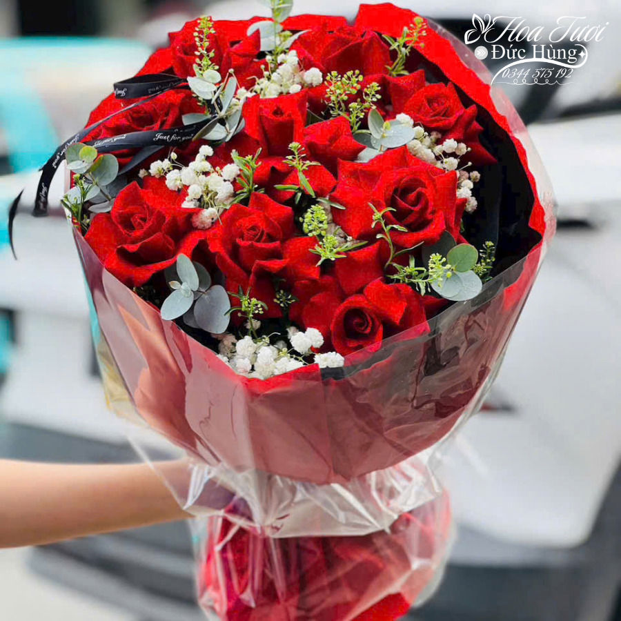 Hoa Bó Tròn Màu Đỏ